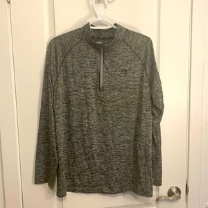 RBX Performance athletic long sleeve, half zip, heather grey, size large